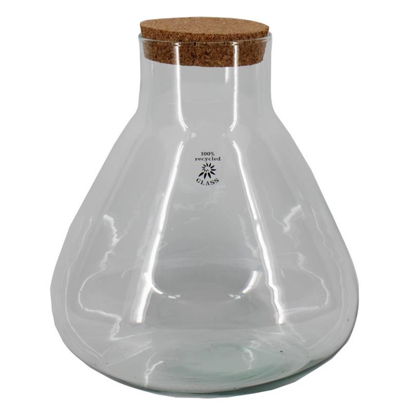 Glass Pyramid d12/29 h32cm w/cork