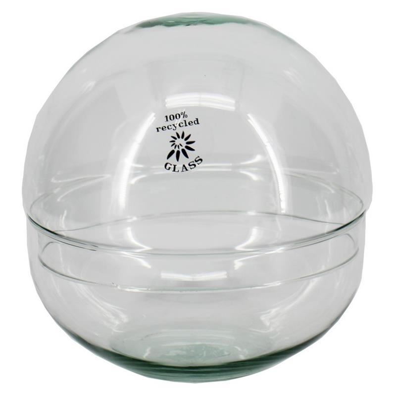 Glass ball 2-part d19.5 h19.5cm