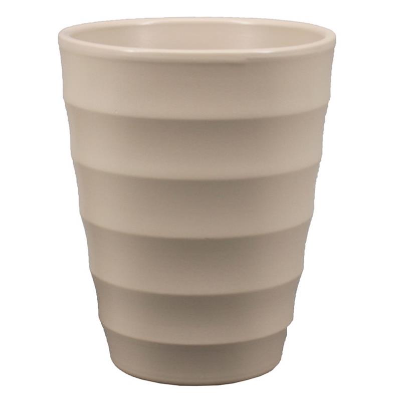 Vaas Ribbel d14 h17cm grijs mat es/12