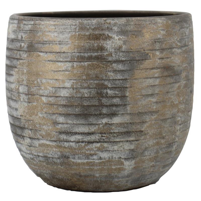 Pot Funchal d34 h32cm bruin