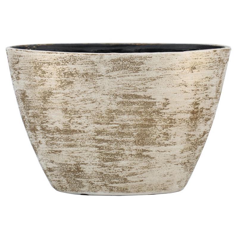 Pot Funchal ovaal 32x14.5x22.5cm wit 2x es/12