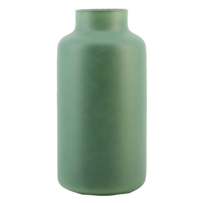 Florero Milan d8.5/15 a30cm verde mate
