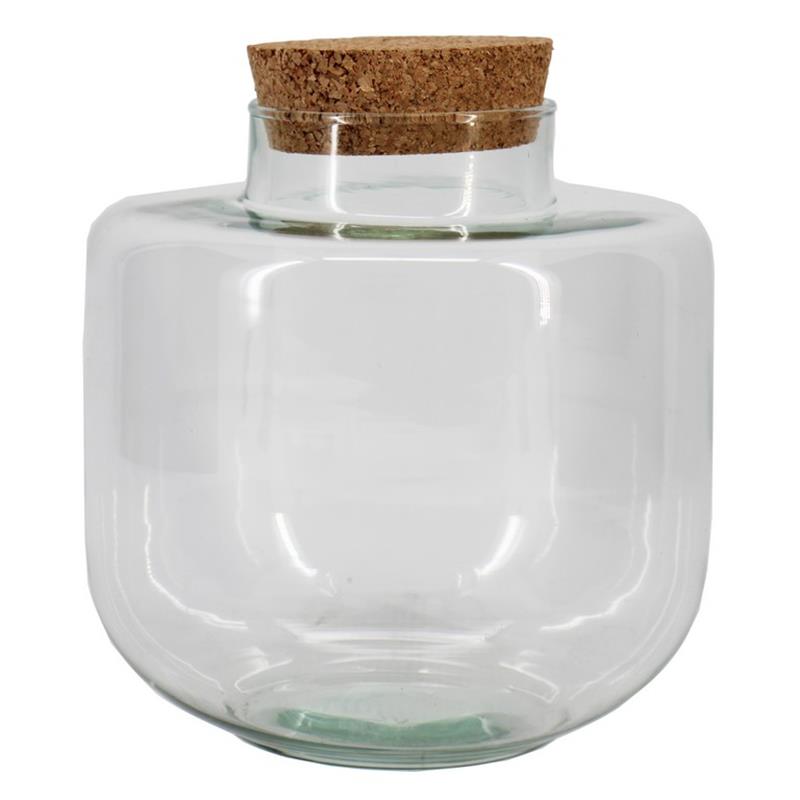 Glass Ella d9/19 h21cm w/cork