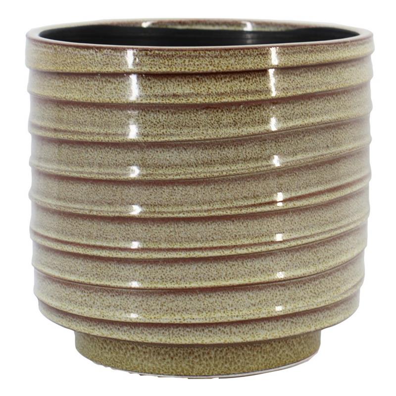 Pot Gliss d24 h22cm stone