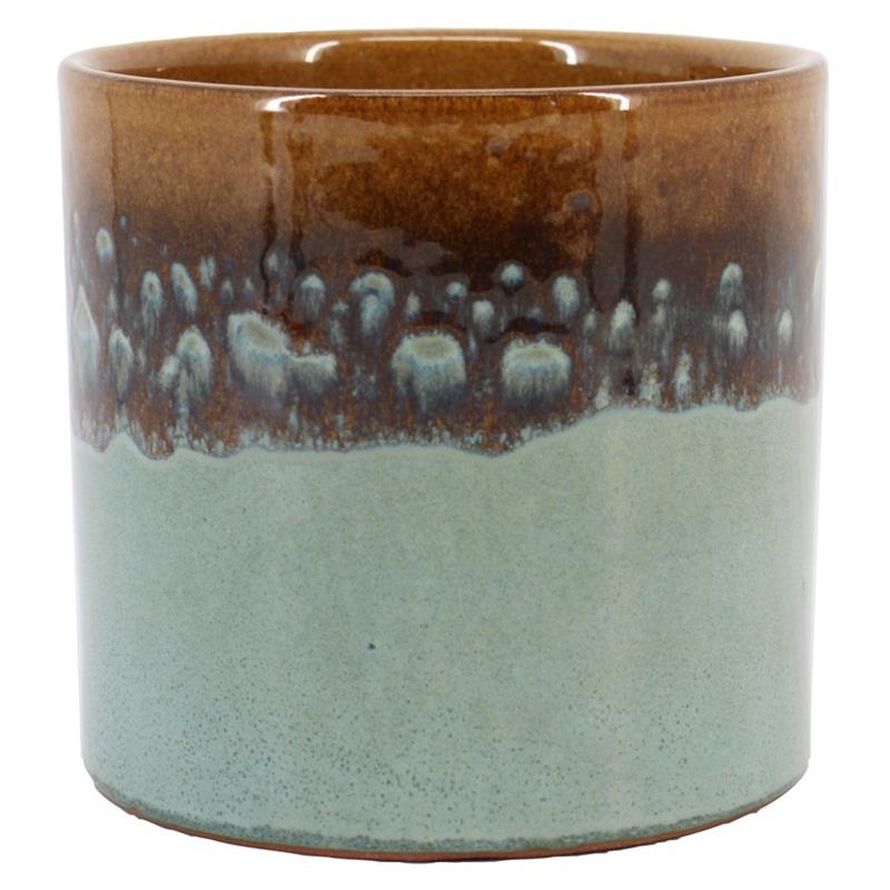 Pot Alice d17 h16cm bruin groen