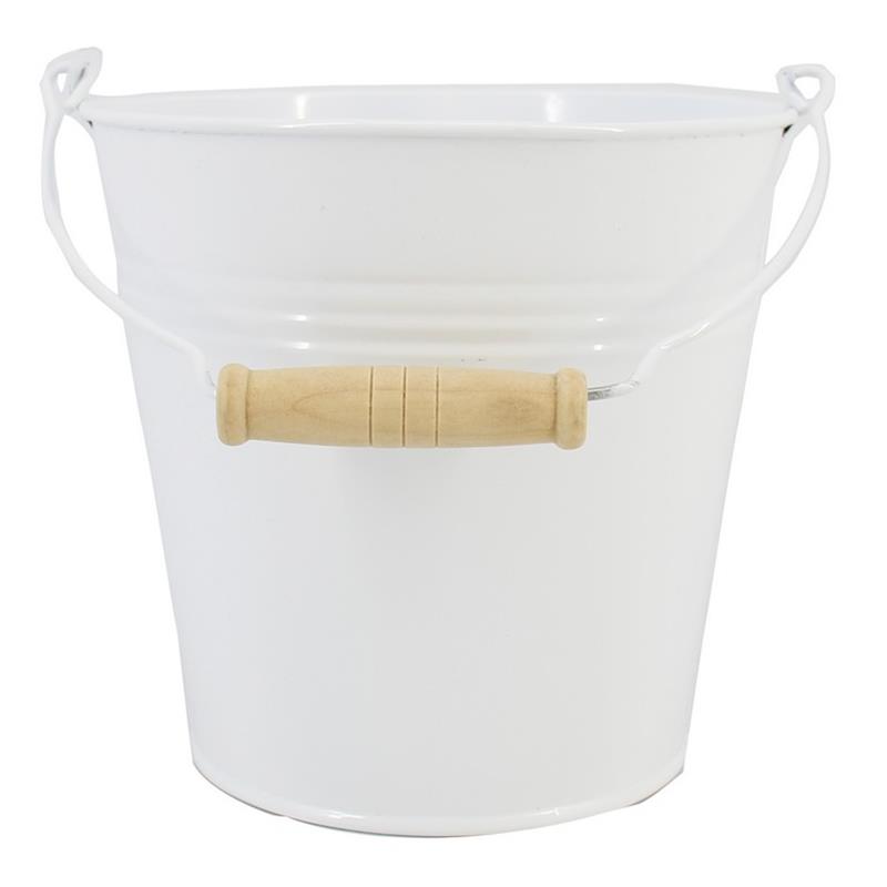 Bucket Dresden zinc d24 h24cm white es/23