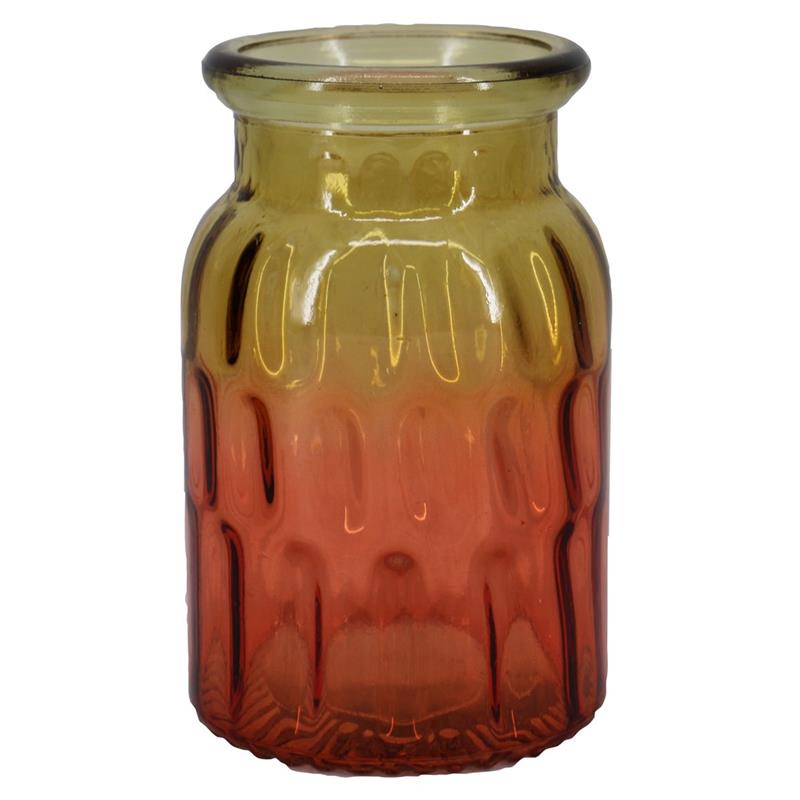 Sierfles Geul d11.7 h17.8cm two-tone oranje/geel