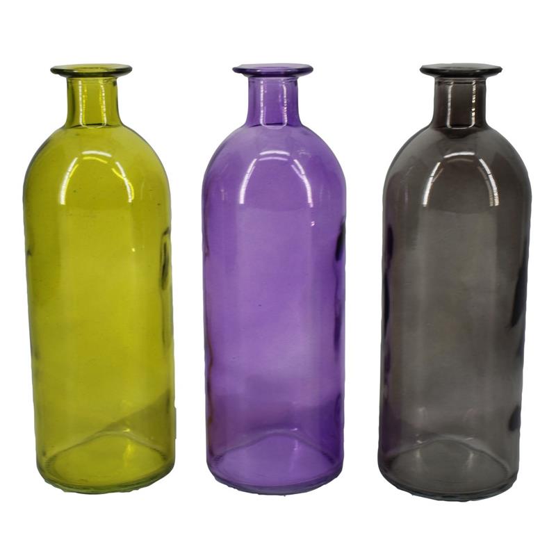 Sierfles Douro d3.8/7 h20.5cm groen/paars/smoke