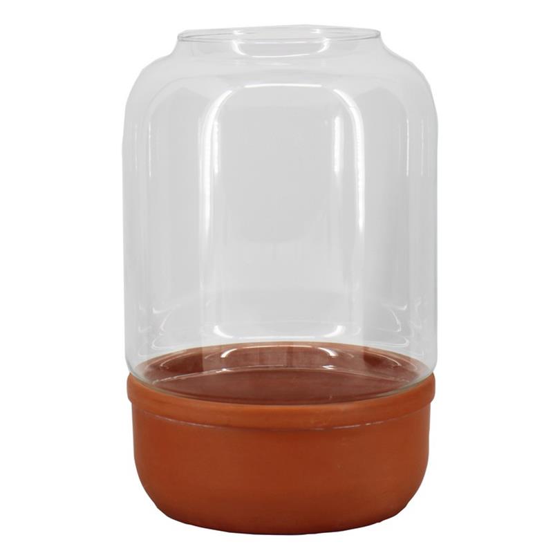 Glasglocke m/TC schale D20 H30Zm