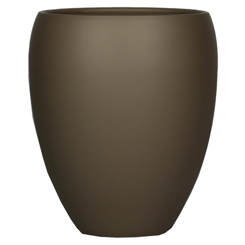 Vase Rian d20 h23.5cm brun foncé mat