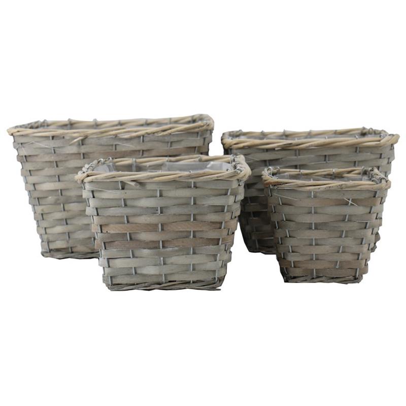 Mand Riet vierkant set/4