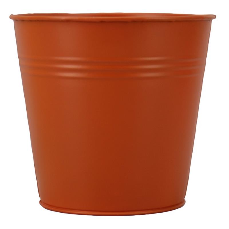 Seau Bordeaux zinc d16 h15cm orange mat es/15