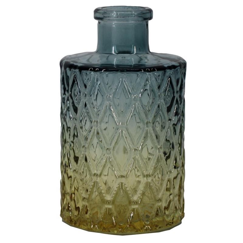 Decorative bottle Gdansk d2.7/6 h11cm yellow/blue