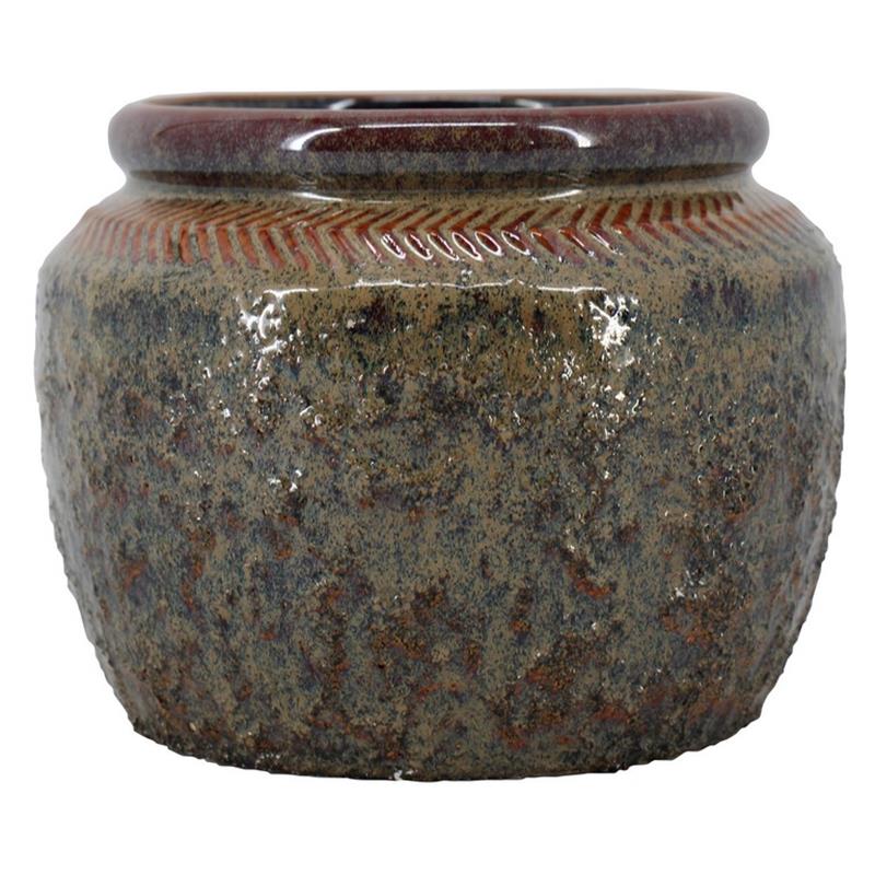 Topf Area D13.5 H10Zm anthrazit/cognac es/9