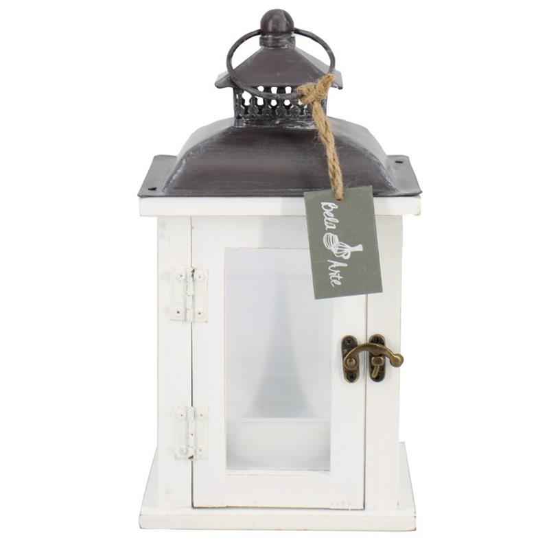 Lantern Ivan 15.5x15.5x29cm white