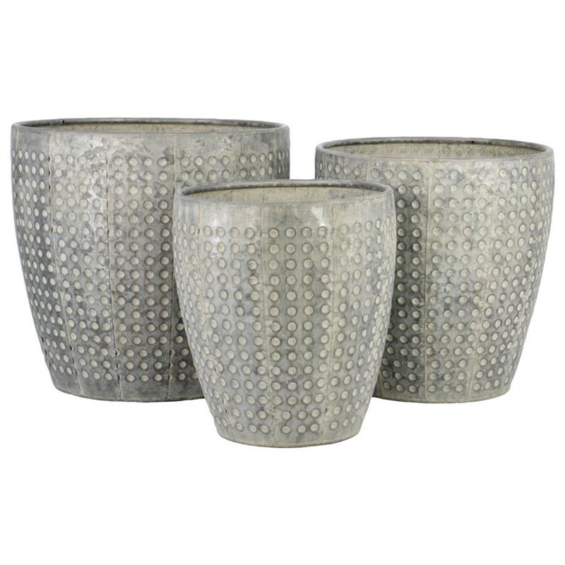 Topfvase Recife zink s/3