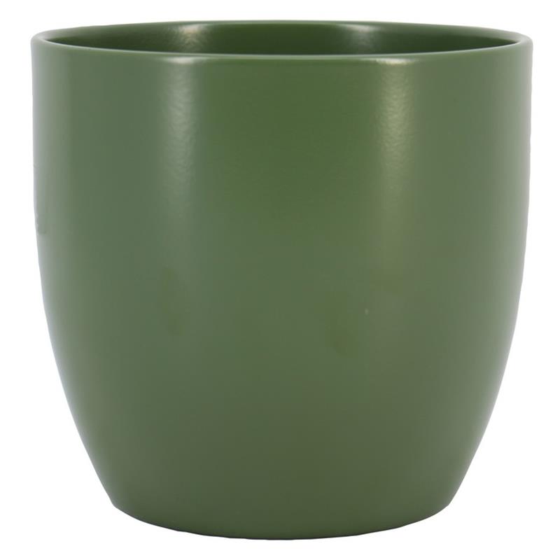 Pot Basel d19 h18cm mosgroen mat es/17