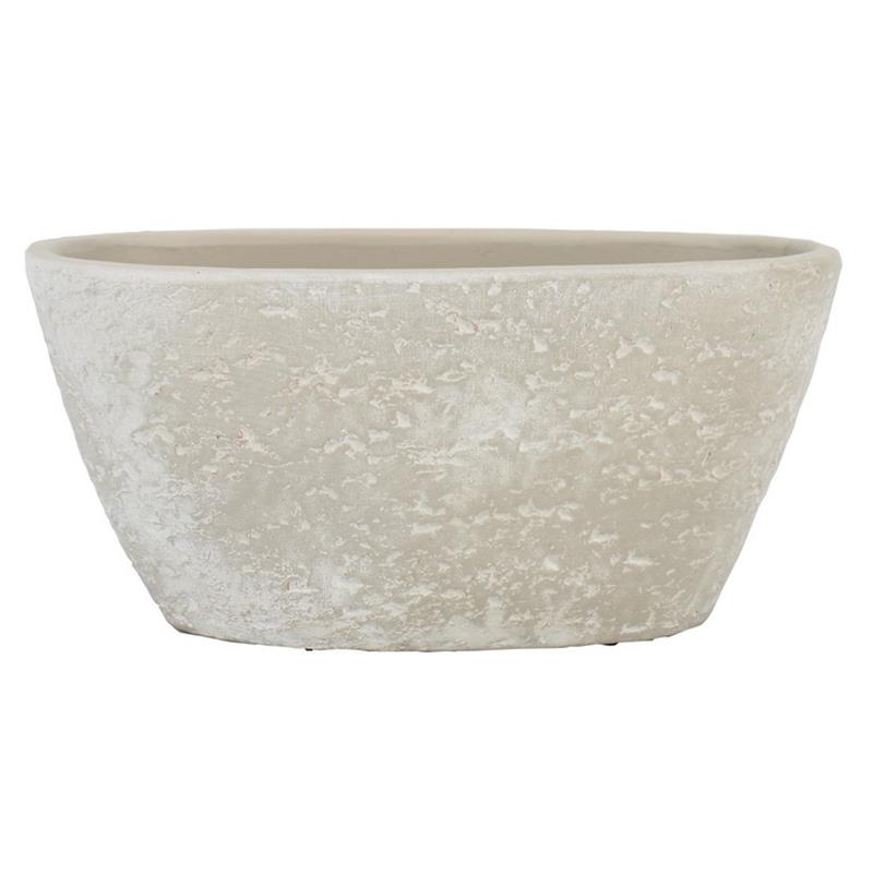 Pot Sintra ovaal 30x15x14cm grijs