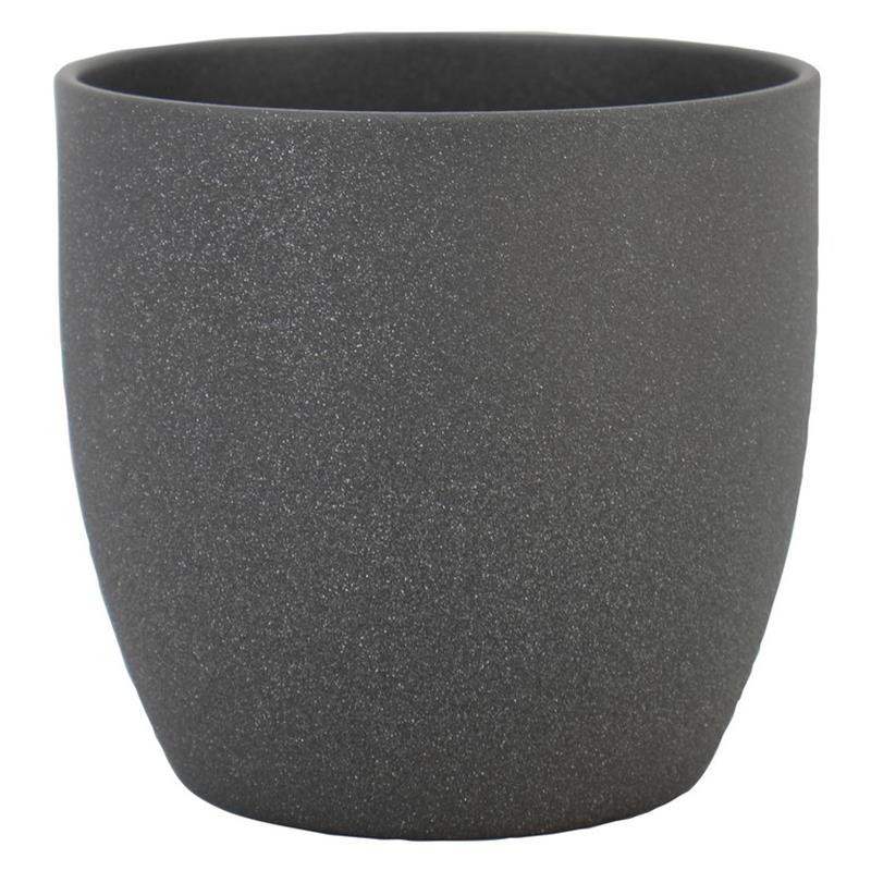 Pot Basel d16 h15cm antracite stone es/15