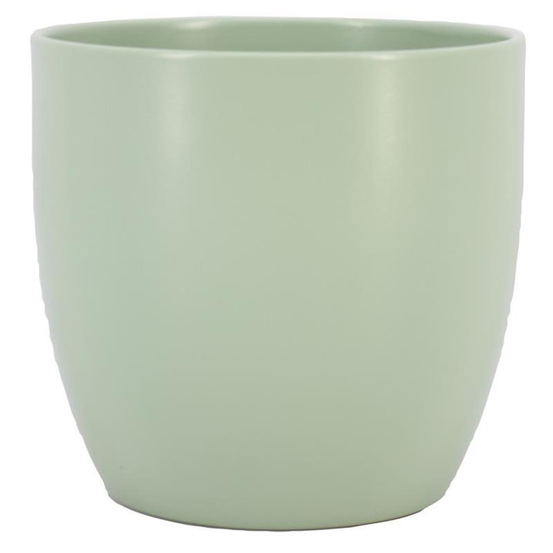 Pot Basel d14 h13cm linden green matte es/13