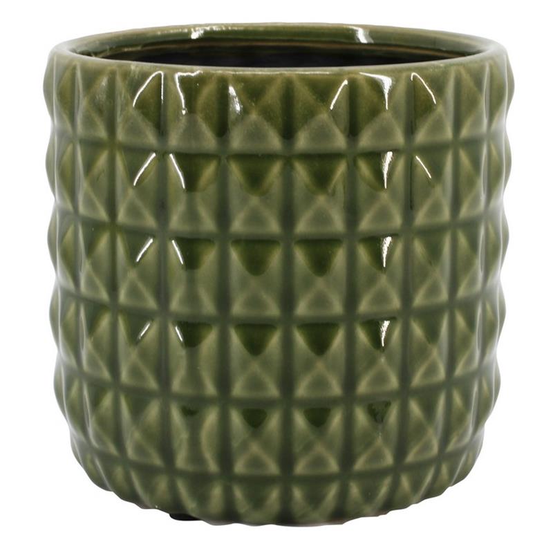 Pot Turijn d13.2 h12.5cm groen es/12