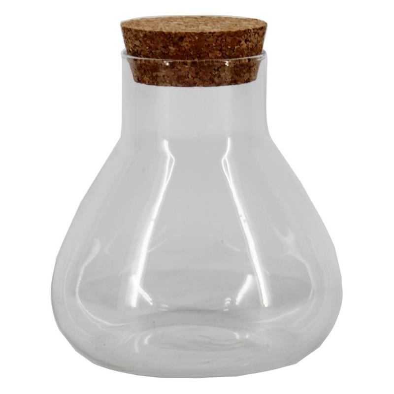 Glass Pyramid d5/10.3 h11.5cm w/cork