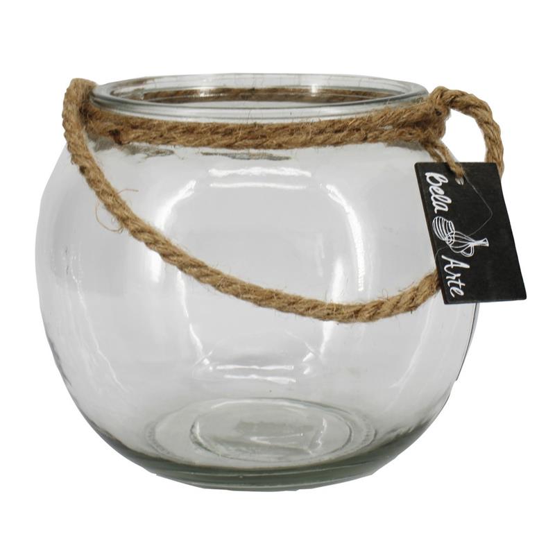 Florero bola con cuerda d13.5/18 a15cm