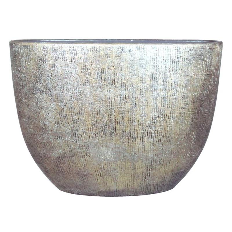 Pot Mira ovale 50x20x36cm or industriel
