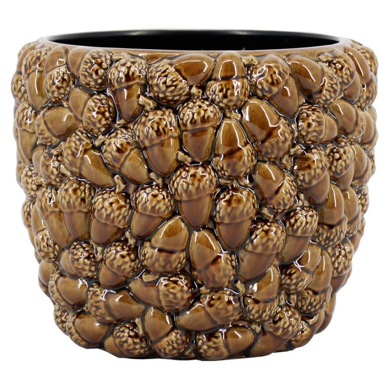 Pot Glands d18 h16cm brun