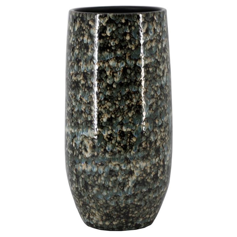 Florero Bejo d18 a35cm azul/negro