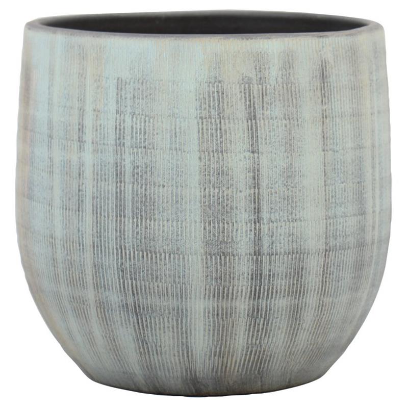 Macetero Abby d27 a25cm azul