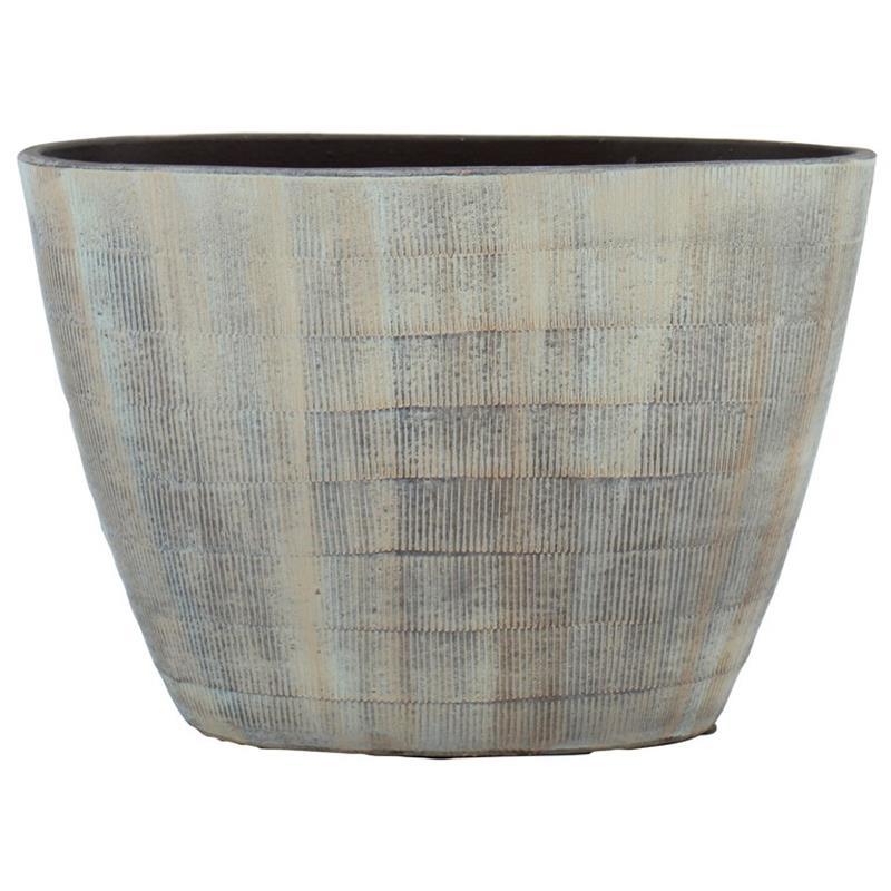 Macetero Abby ovalo 33x16.5x23cm azul