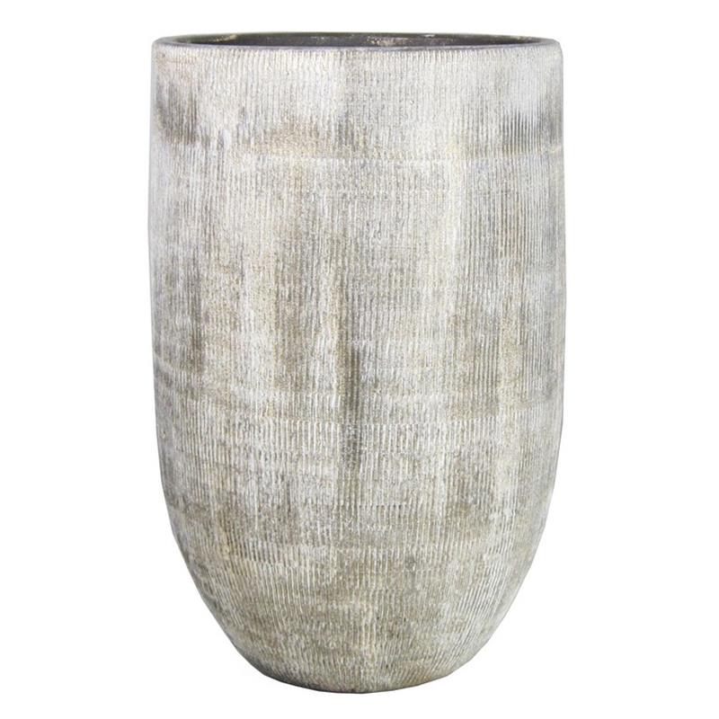 Vase Kiran d19 h30cm vert crème