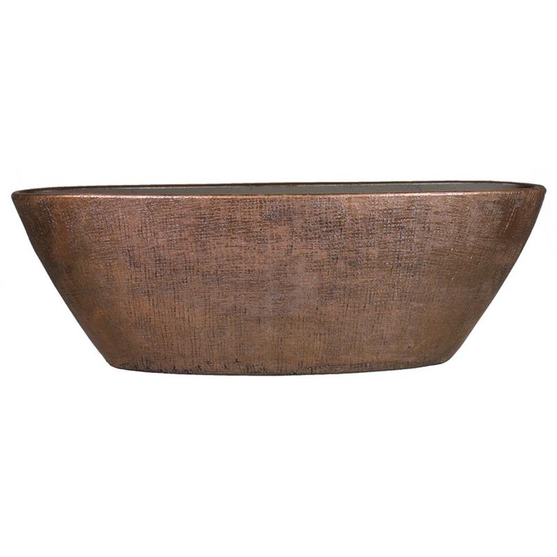 Pot Mira ovale 69x17x25cm cuivre