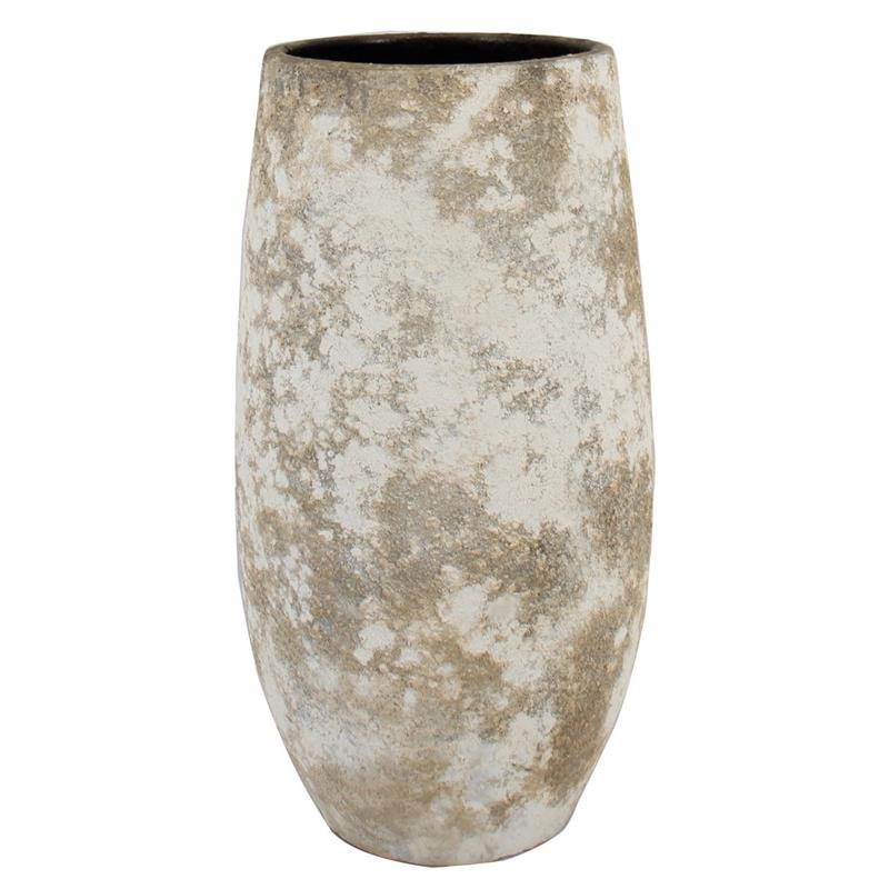 Vase sines d20/26 h50cm blanc antique