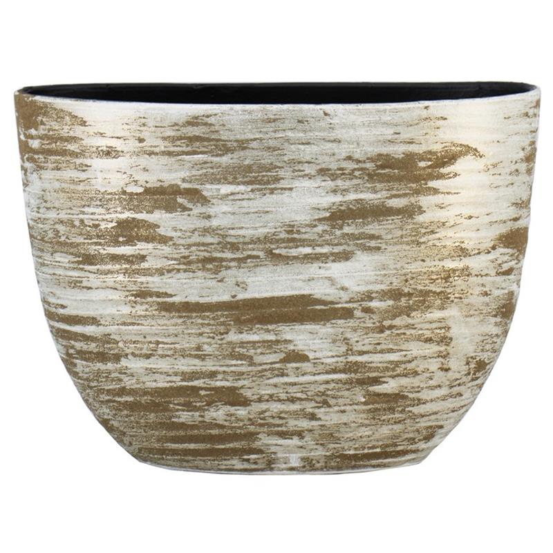 Pot Funchal ovale d50x20 h36cm blanc