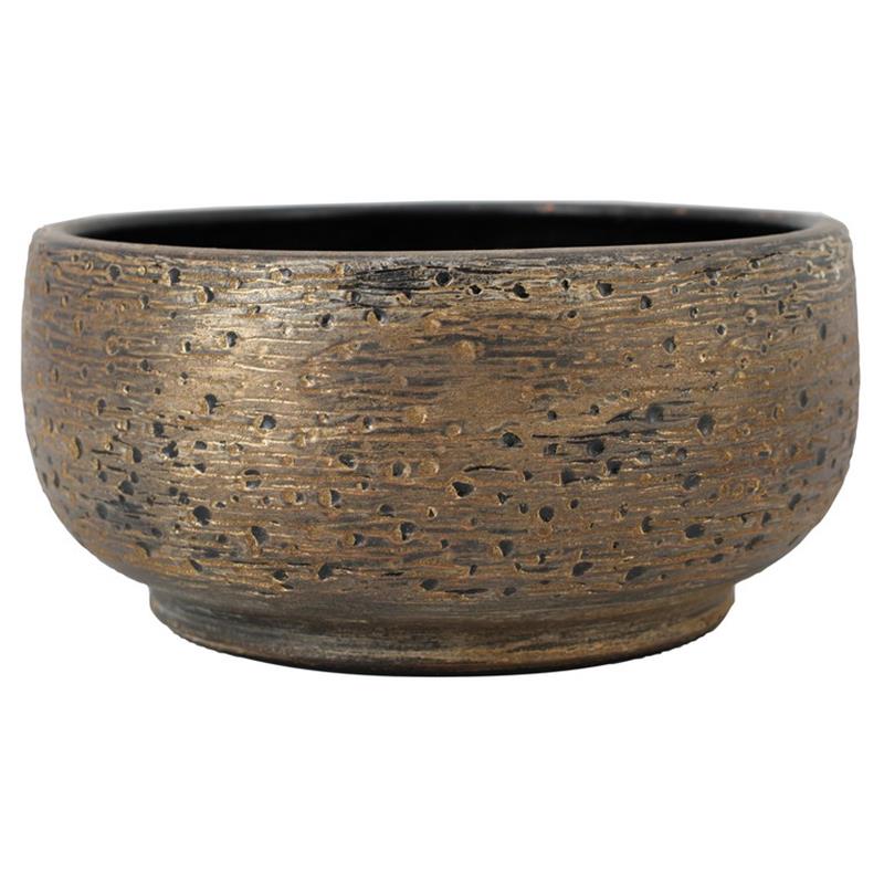 Coupe Aveiro d29 h14cm or brun