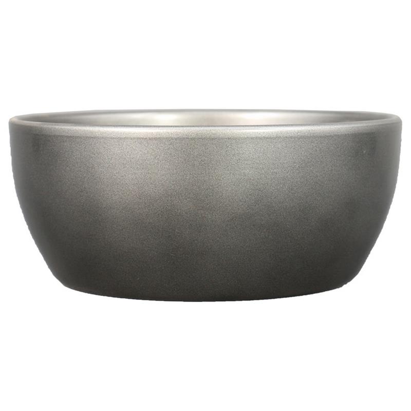 Schaal Boule d18.5 h8.5cm metallic