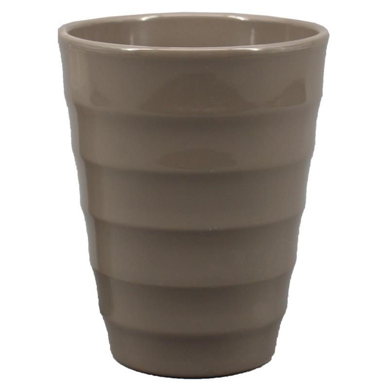 Vase Ribbel d14 h17cm gris foncé es/12