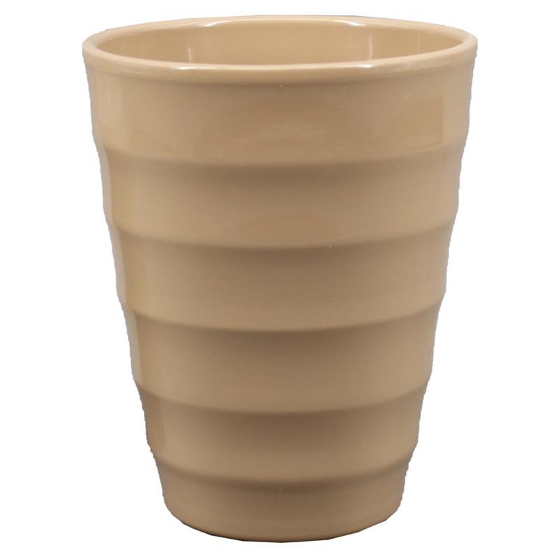 Vase Ribbel d14 h17cm taupe es/12