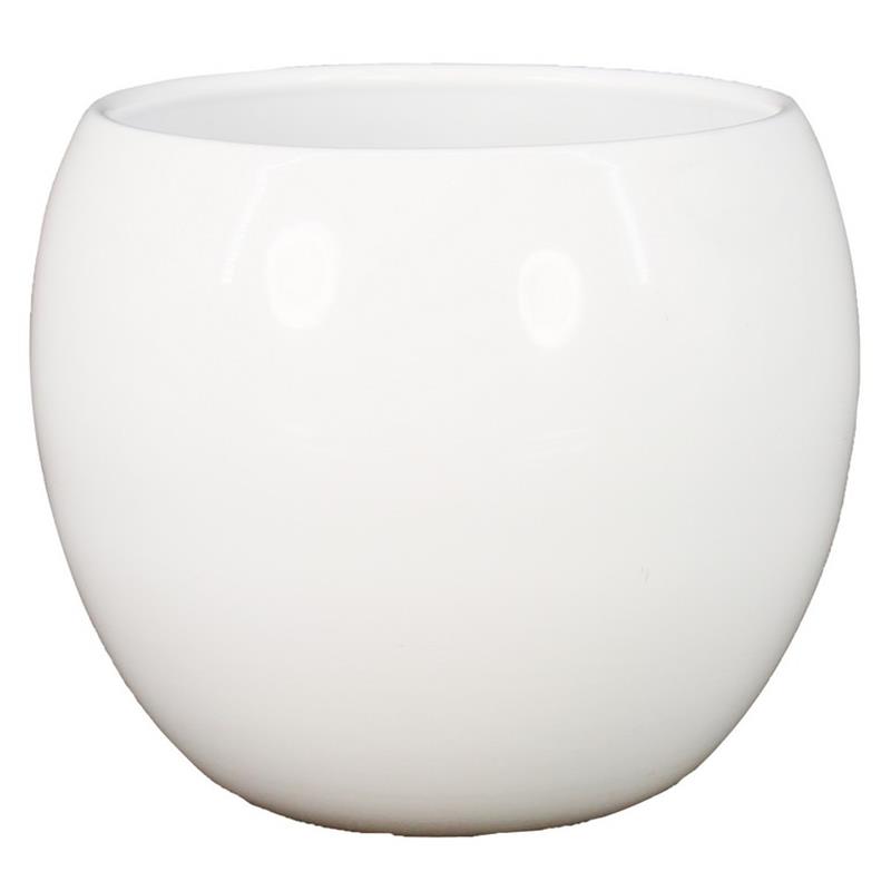 Macetero bola Amy d9/13 a9.5cm blanco es/9