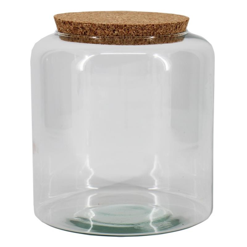 Florero Mia d13.5/19 a20cm con tapa de corcho