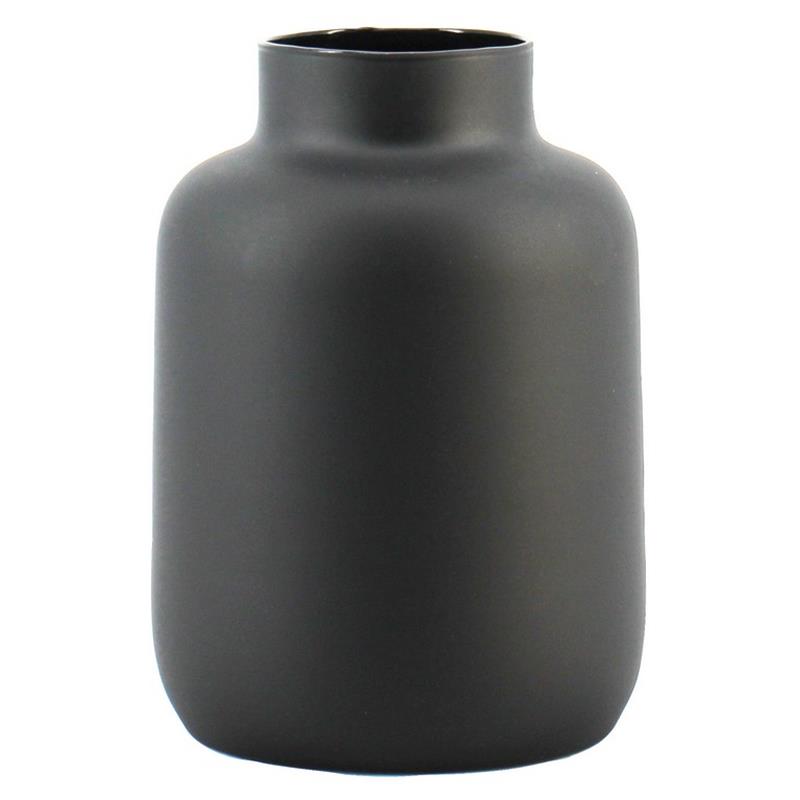 Florero Thea d8/15 a20cm negro mate
