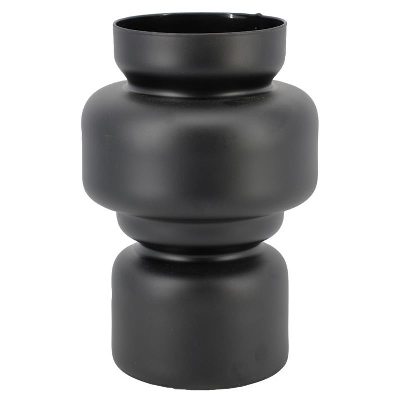 Florero Charlotte d12/17 a25cm negro mate