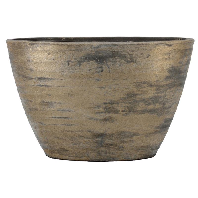Pot Funchal ovale d32x14.5x22.5cm brun 2x es/12