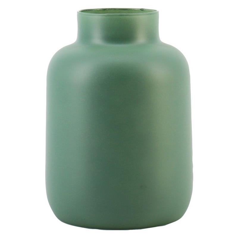 Florero Thea d8/15 a20cm verde mate