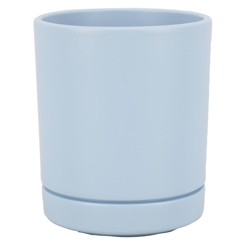 Vase Lynn d12.5 h15cm blue mat es/12