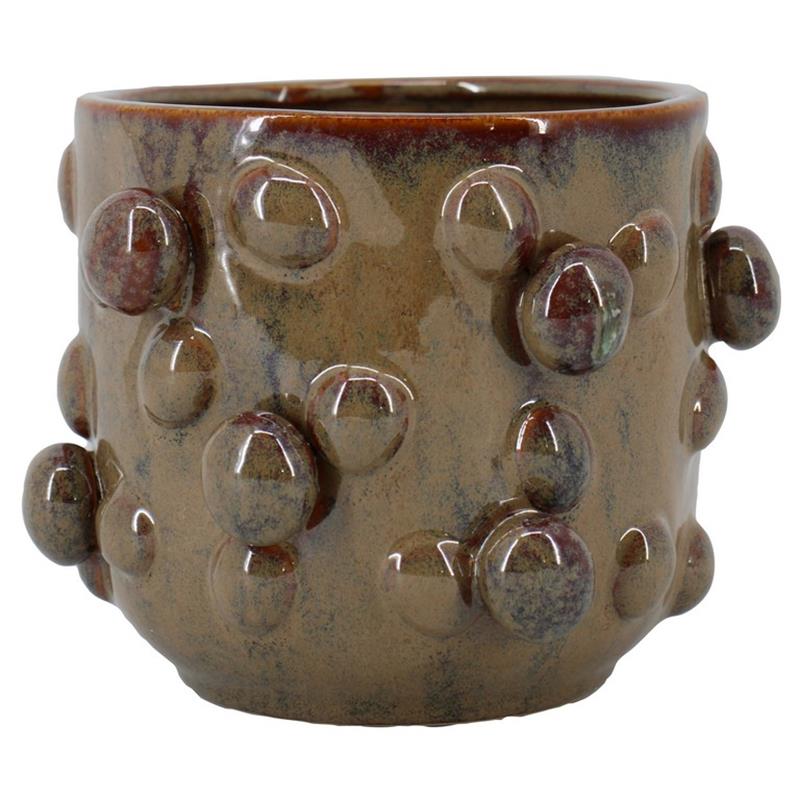 Pot Dong d21 h16cm brown/cognac es/15