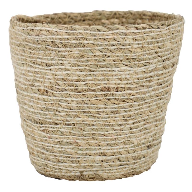 Basket natural white d11 h13cm es/9