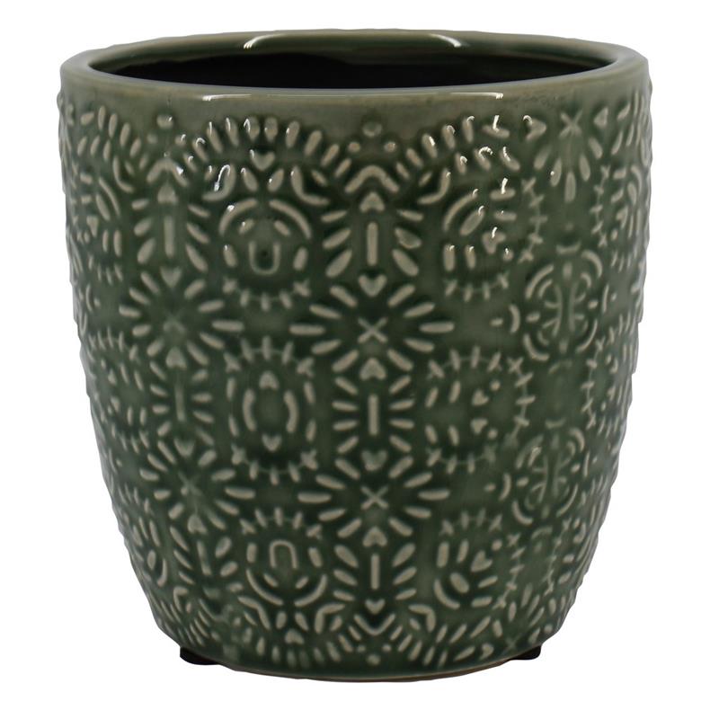 Macetero Napels d13.2 a12.5cm verde es/12